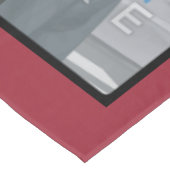 Instagram 6-Foto rote kundenspezifische Tischdecke (Schrägansicht)