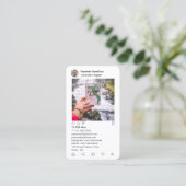 Instagram Art mit Imitat-metallischer Rückseite Visitenkarte (Stehend Vorderseite)