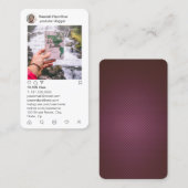 Instagram Art mit Imitat-metallischer Rückseite Visitenkarte (Vorne/Hinten)