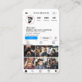 Instagram Barbershop Business Card Visitenkarte (Vorderseite)