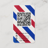 Instagram Barbershop Business Card Visitenkarte (Rückseite)