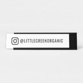 Instagram-Bezeichnung | Ihr Name für den Schreibti Schreibtischnamensplakette