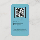 Instagram Blue und Black Beauty Salon Beruflich Visitenkarte (Rückseite)