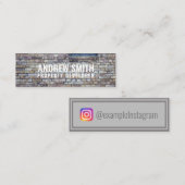 Instagram "Brick Housing" personalisiert Mini Visitenkarte (Vorne/Hinten)