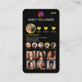 Instagram Business Card Artist Hair Nails Lahes Visitenkarte (Rückseite)