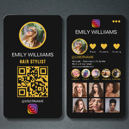 Instagram Business Card Artist Hair Nails Lahes Visitenkarte