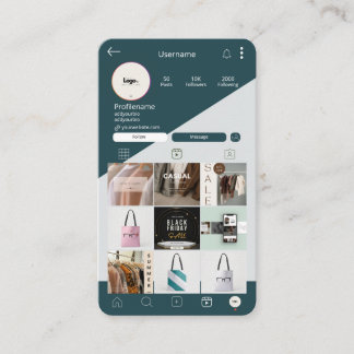 Instagram Business Card QR Code Business Card Visitenkarte
