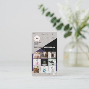 Instagram Business Card QR Code Green Business Car Visitenkarte