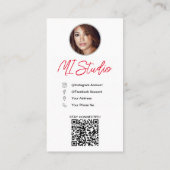 Instagram Business Cards, Influencer, Östhetiker Visitenkarte (Rückseite)