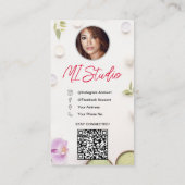 Instagram Business Cards, Influencer, Östhetiker Visitenkarte (Rückseite)