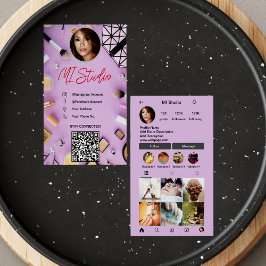 Instagram Business Cards, Influencer, Östhetiker Visitenkarte