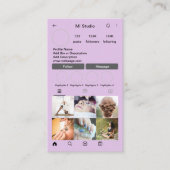 Instagram Business Cards, Influencer, Östhetiker Visitenkarte (Vorderseite)