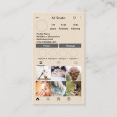 Instagram Business Cards, Influencer, Östhetiker Visitenkarte (Vorderseite)