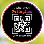 Instagram Business QR Code Black Aufkleber