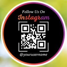 Instagram Business QR Code Black