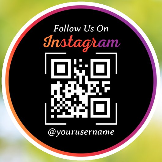 Instagram Business QR Code Black Aufkleber