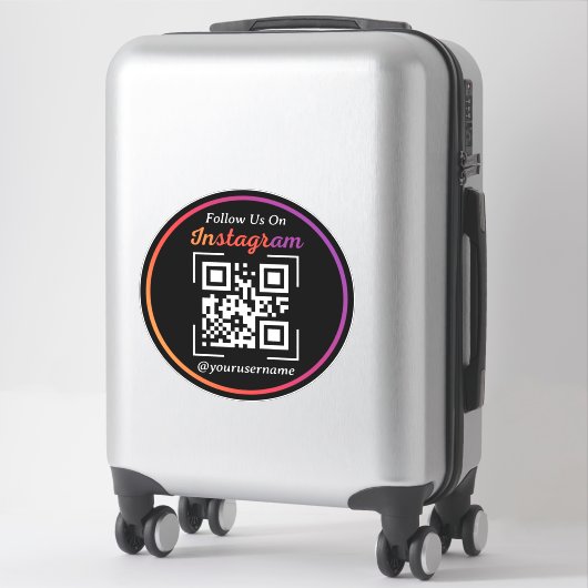 Instagram Business QR Code Black Aufkleber (Koffer)