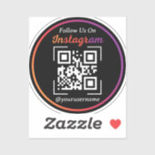Instagram Business QR Code Black Aufkleber (Blatt)