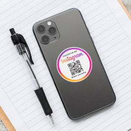 Instagram Business QR Code Runder Aufkleber