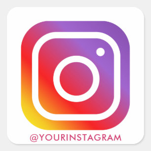 Instagram Business Social Media-Fenster Auto dekod Quadratischer Aufkleber