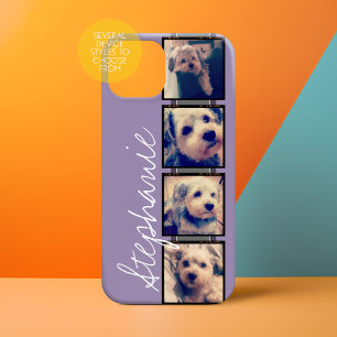 Instagram Collage - 4 Fotos Orchideer Hintergrund Case-Mate iPhone Hülle