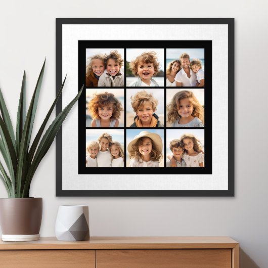 Instagram Collage mit 9 Bildern Fotodruck