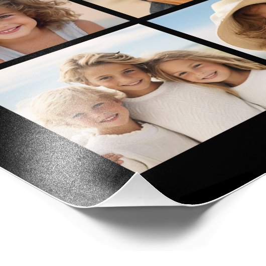 Instagram Collage mit 9 Bildern Fotodruck (Ecke)