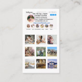 Instagram Collage Style Visitenkarte (Vorderseite)