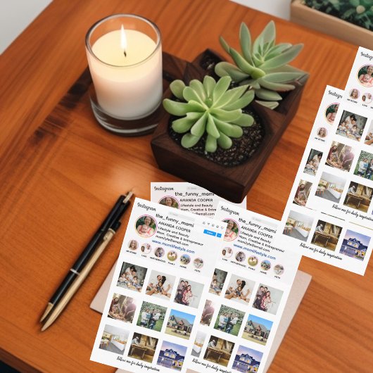 Instagram Collage Style Visitenkarte