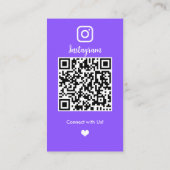 Instagram Connect mit uns Lila Personal Trainer Visitenkarte (Rückseite)
