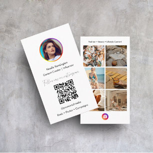 Instagram Content Creator Social Media Influencer Visitenkarte