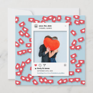 Instagram Cool Liebe Lustig Save the Date Einladung