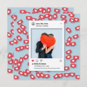 Instagram Coole Liebe Funny Save the Date Einladung (Vorne/Hinten)