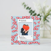 Instagram Coole Liebe Funny Save the Date Einladung (Stehend Vorderseite)