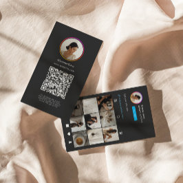Instagram Dark Theme QR Code 10 Foto Social Media Visitenkarte