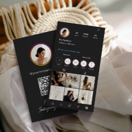 Instagram Dark Theme QR Code 7 Foto Social Media Visitenkarte