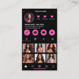 Instagram Dark Theme QR Code 7 Foto Social Media Visitenkarte
