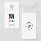 Instagram Facebook QR-Code | Rosa Visitenkarte für (Vorne/Hinten)