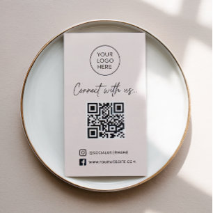 Instagram Facebook QR-Code Social Media Rosé Visitenkarte