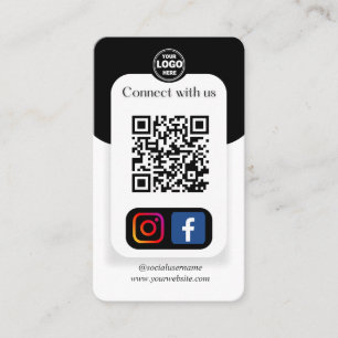 Instagram Facebook QR-Code Soziale Medien Visitenkarte
