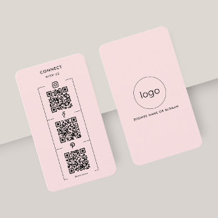 Instagram Facebook QR Code Verbinden Sie uns Logo Visitenkarte