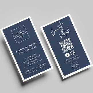 Instagram Facebook Social Media Minimalistisch QR- Visitenkarte