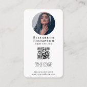 Instagram Facebook TikTok Social Media QR Code Visitenkarte (Vorderseite)