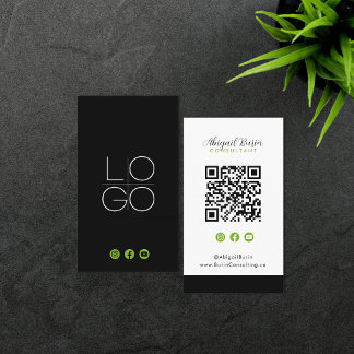 Instagram Facebook YouTube Social Media QR Code Bu Visitenkarte
