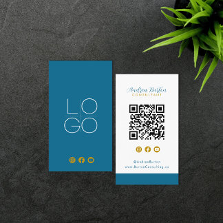 Instagram Facebook YouTube Social Media QR Code Visitenkarte