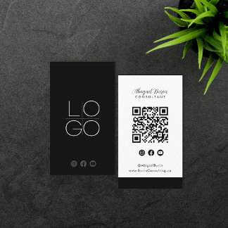 Instagram Facebook YouTube Social Media QR Code Visitenkarte