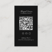 Instagram Facebook YouTube Social Media QR Code Visitenkarte (Vorderseite)