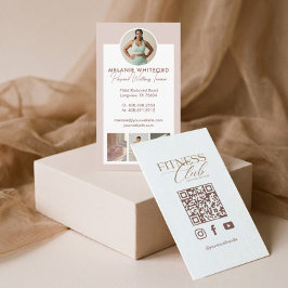 Instagram Fitness Personal Trainer Photo QR Code Visitenkarte