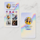 Instagram Folge mir Foto Visitenkarte (Vorne/Hinten)