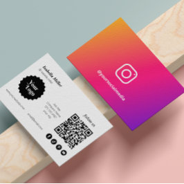 Instagram folgen dem QR-Code Förderung modern Visitenkarte